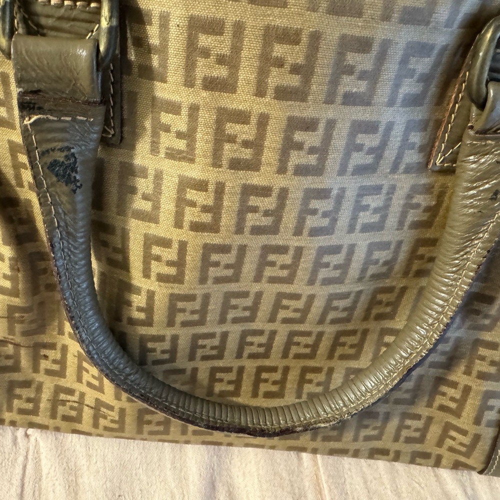 Fendi Brown and Tan Handbag Boston bag VINTAGE EXCELLENT CONDITION - Picture 3 of 11